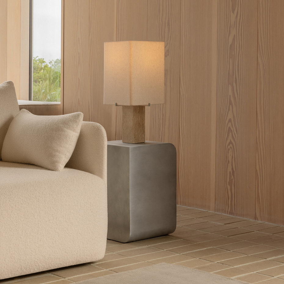 Nonna Bordslampa H49cm Travertine/Sand