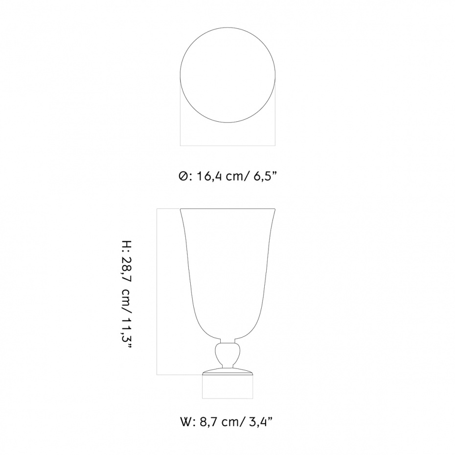Pavot Vase Bronzed