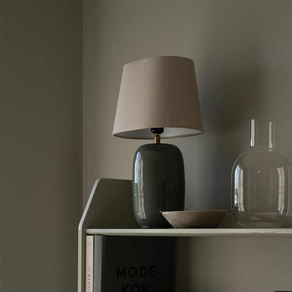 Basic Oval 26 Lampskärm Natur