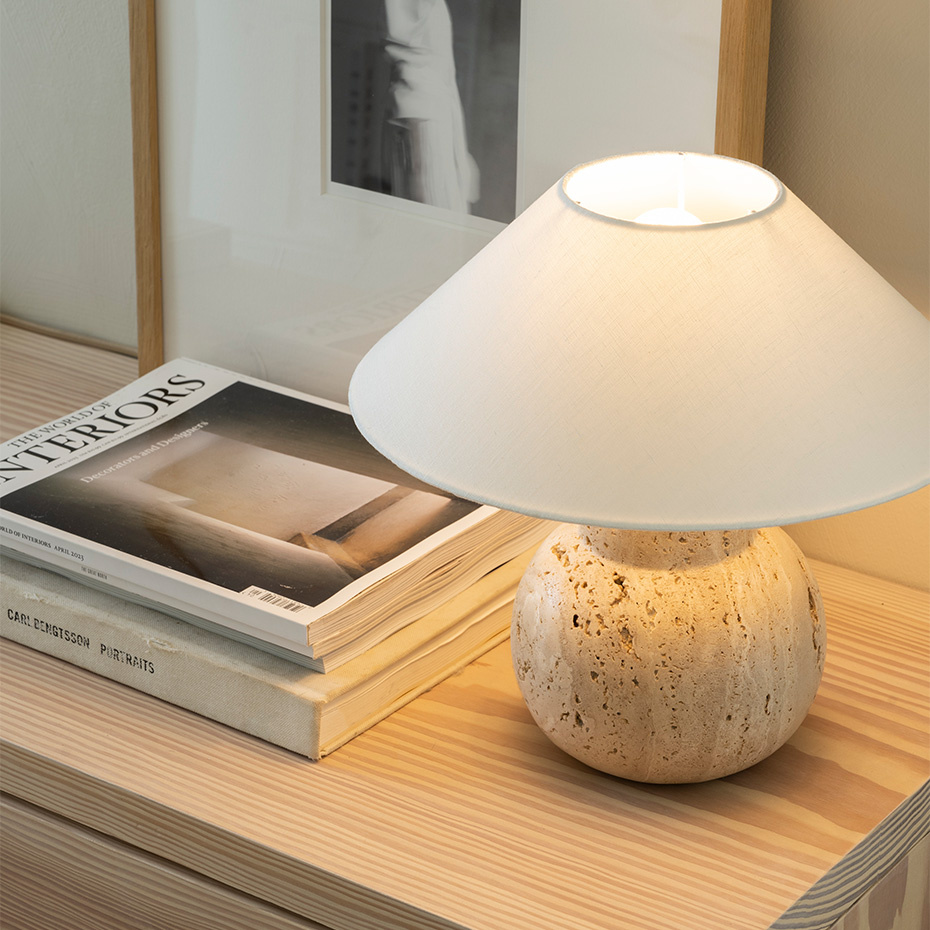 Pella Bordslampa Travertin