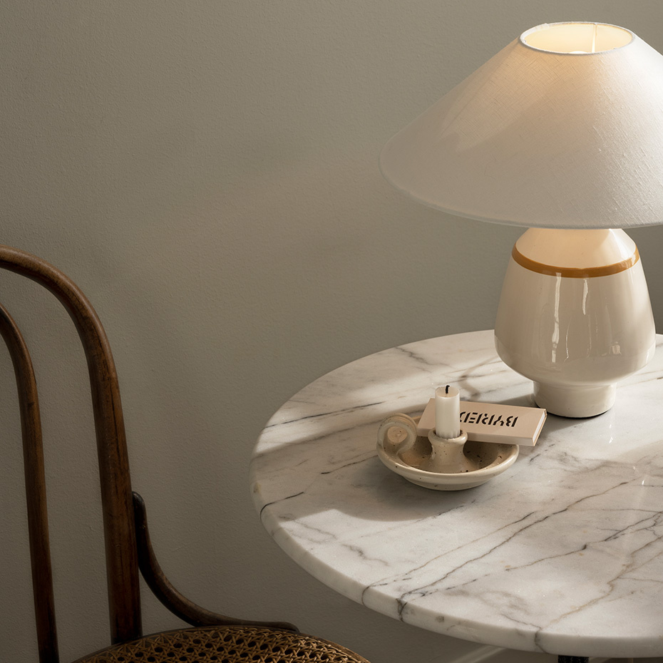 Becky Bordslampa Vit/Senapsgul