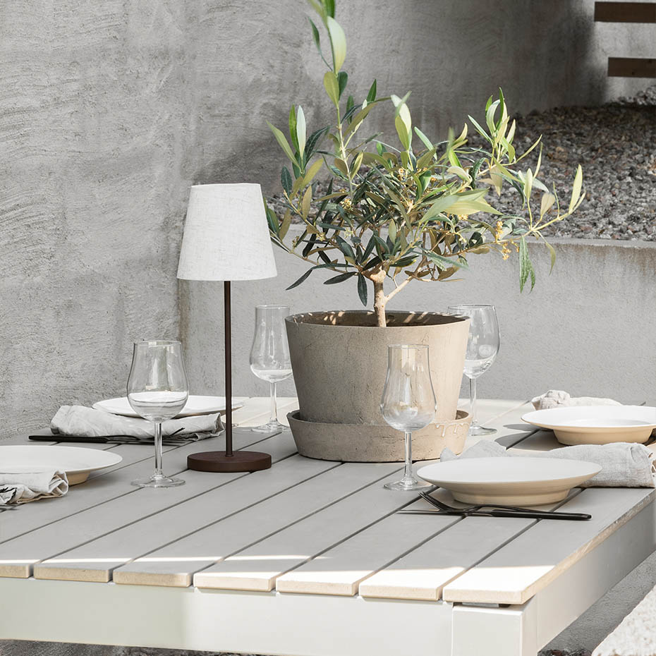 Tyra Portabel Bordslampa Brun/Natur