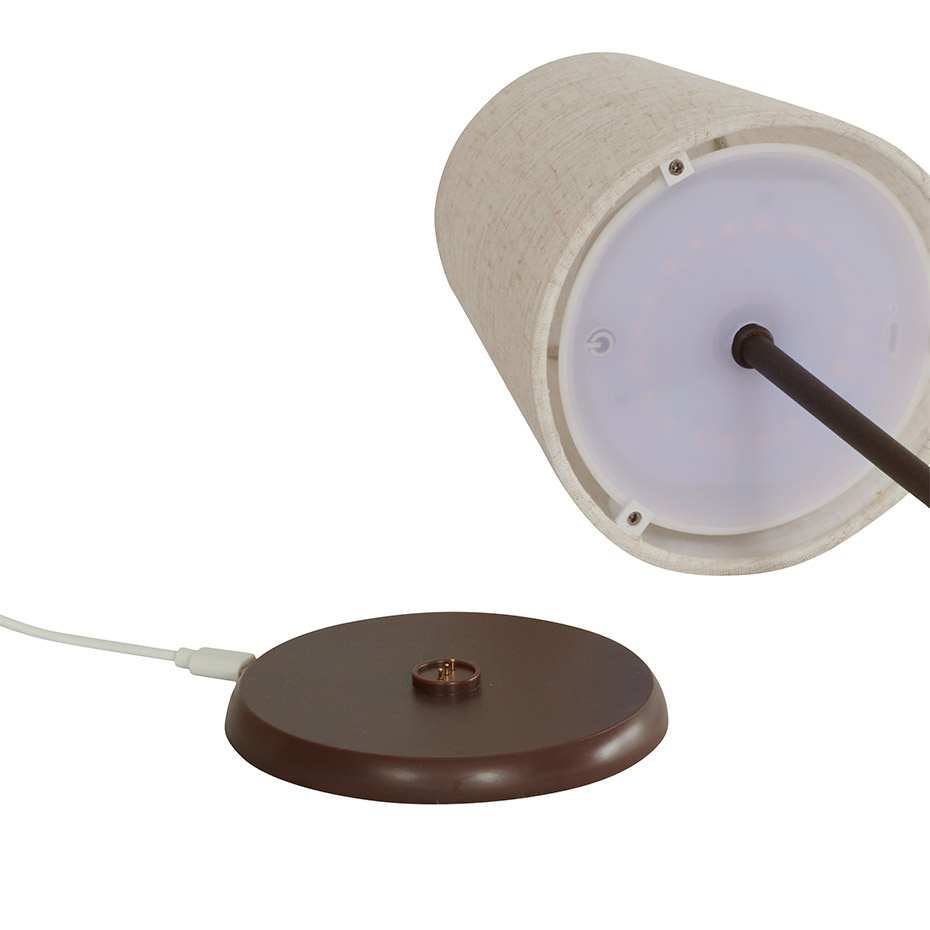 Tyra Portabel Bordslampa Brun/Natur