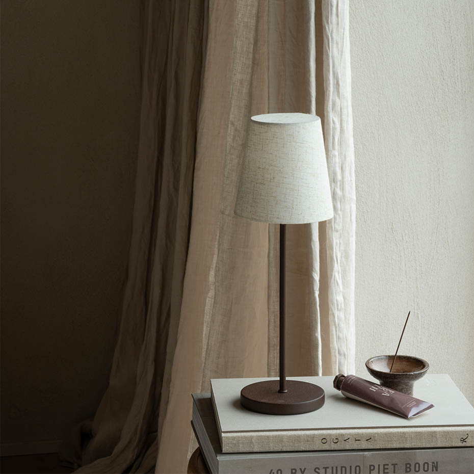 Tyra Portabel Bordslampa Brun/Natur