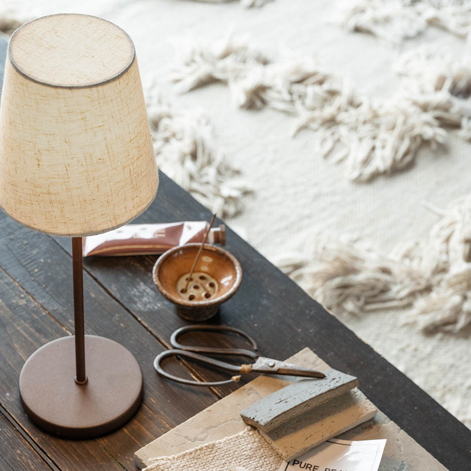 Tyra Portabel Bordslampa Brun/Natur