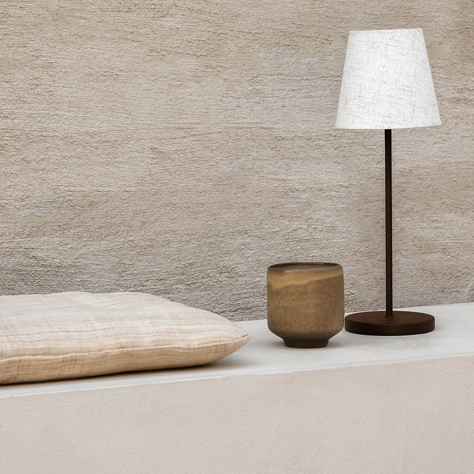 Tyra Portabel Bordslampa Brun/Natur