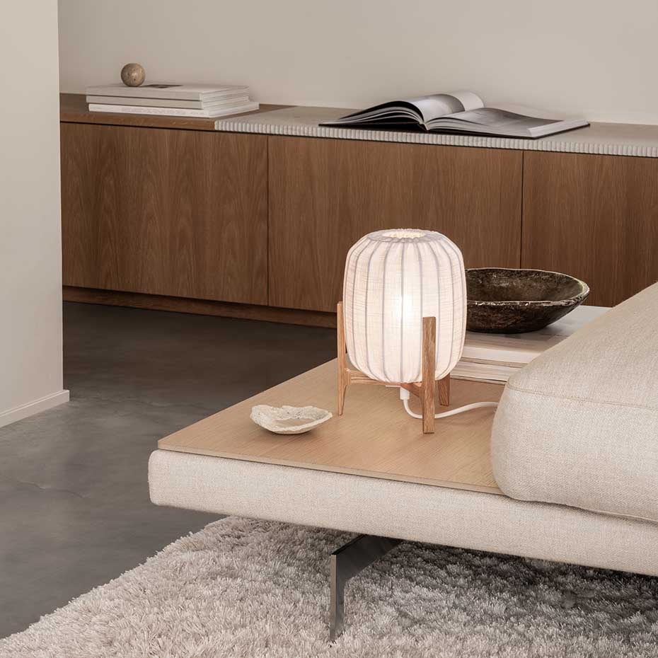 Prisma Mini Bordslampa Mörk Ask/Vit