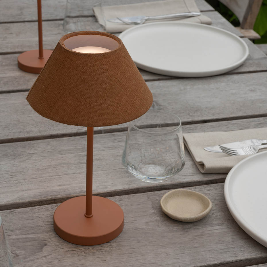 Teya Portabel Bordslampa Terracotta