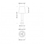 Básica Mínima Bordslampa Stitched Beige Parchment/Bronze Básica Mínima Bordslampa Stitched Beige Parchment/Bronze