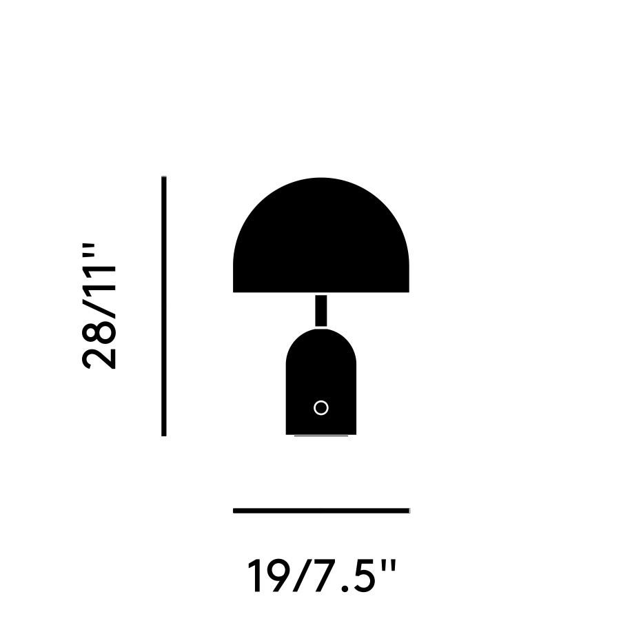 Bell Portable LED Bordslampa Copper