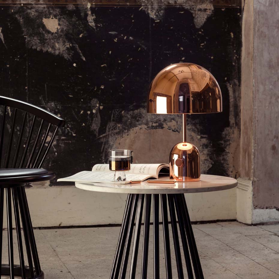 Bell LED Bordslampa Copper