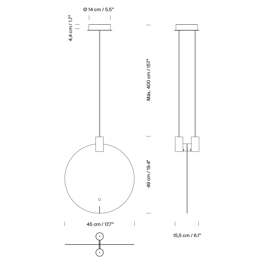 Bijou Pendel Large Glossy White