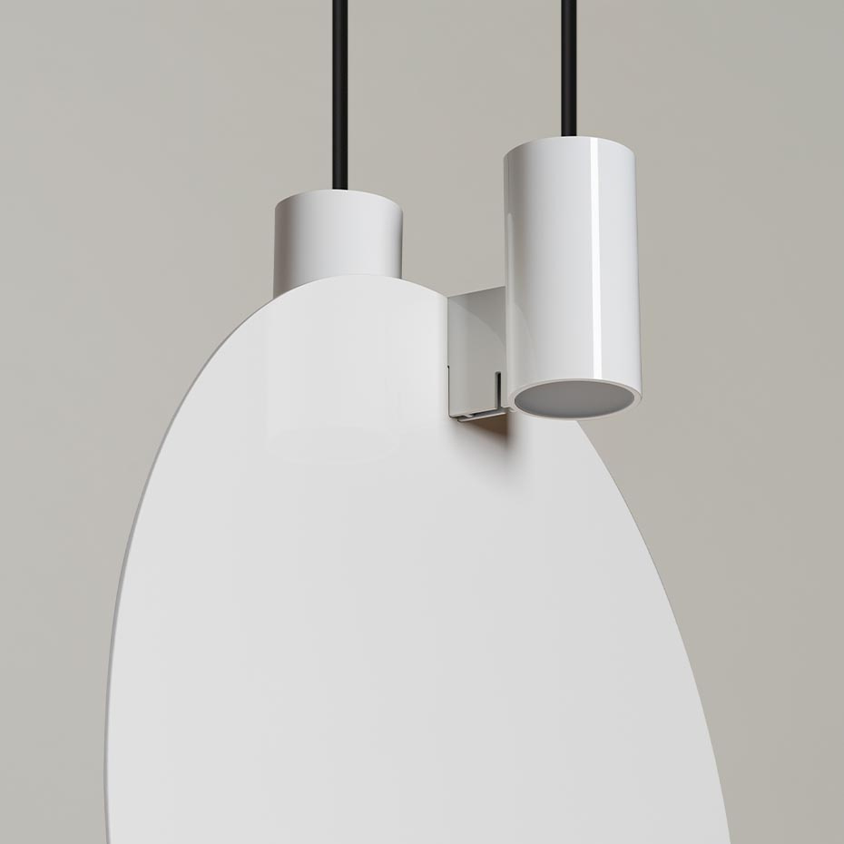 Bijou Pendel Large Glossy White