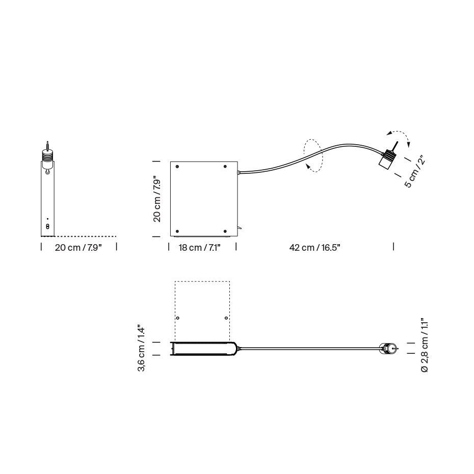 Bib Luz Bordslampa Aluminium Grey