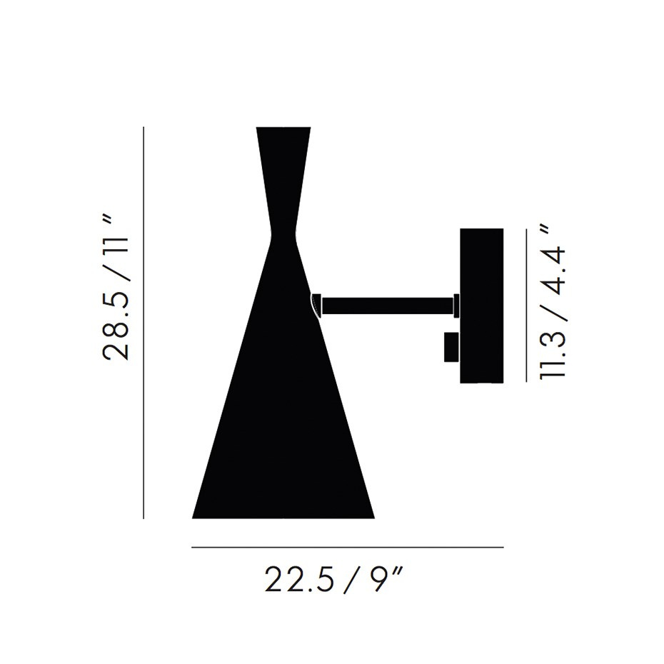 Beat Light Vägglampa Black