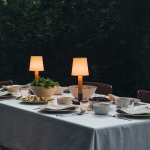 Básica Mínima Batería Bordslampa Stitched Beige Parchment Básica Mínima Batería Bordslampa Stitched Beige Parchment