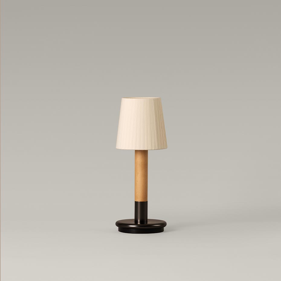 Básica Mínima Batería Bordslampa Natural Ribbon