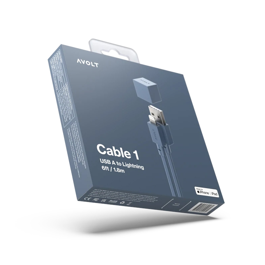 Cable 1 USB-A To Lightning Ocean Blue