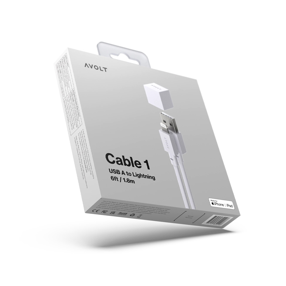 Cable 1 USB-A To Lightning Gotland Grey