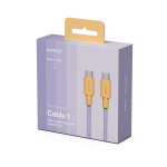 Cable 1 USB-C To USB-C (100W) 2m Bauhaus-Archiv Edition Lavender Glow Cable 1 USB-C To USB-C (100W) 2m Bauhaus-Archiv Edition Lavender Glow