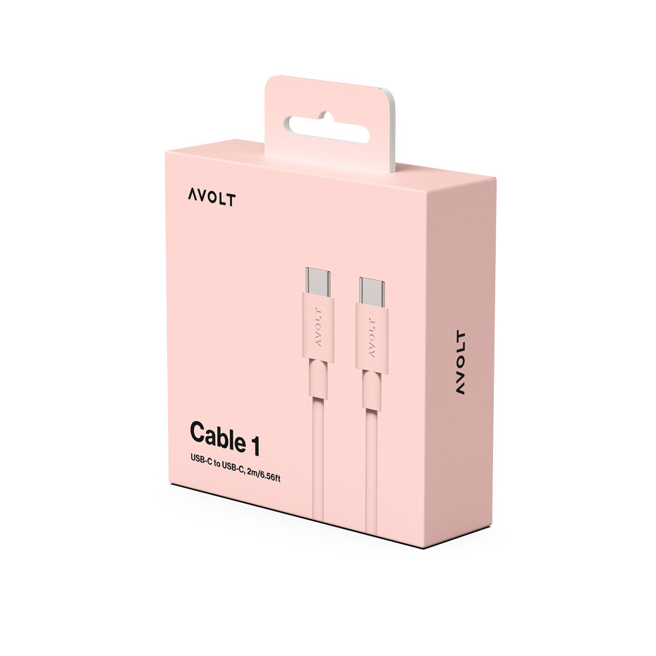 Cable 1 USB-C To USB-C (100W) 2m New Pink