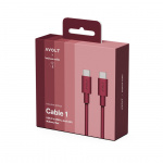 Cable 1 USB-C To USB-C (100W) 2m Bauhaus-Archiv Edition Mulberry Red Cable 1 USB-C To USB-C (100W) 2m Bauhaus-Archiv Edition Mulberry Red