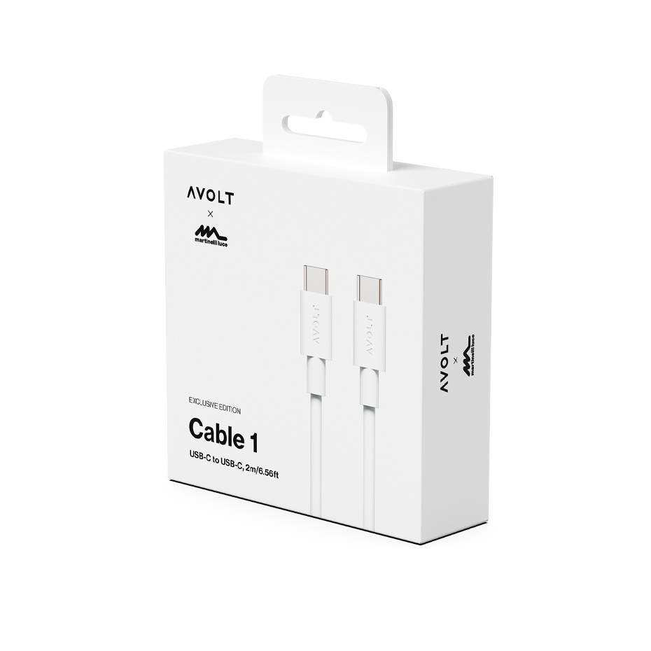 Cable 1 USB-C To USB-C (100W) 2m Martinelli Luce Edition Opal White