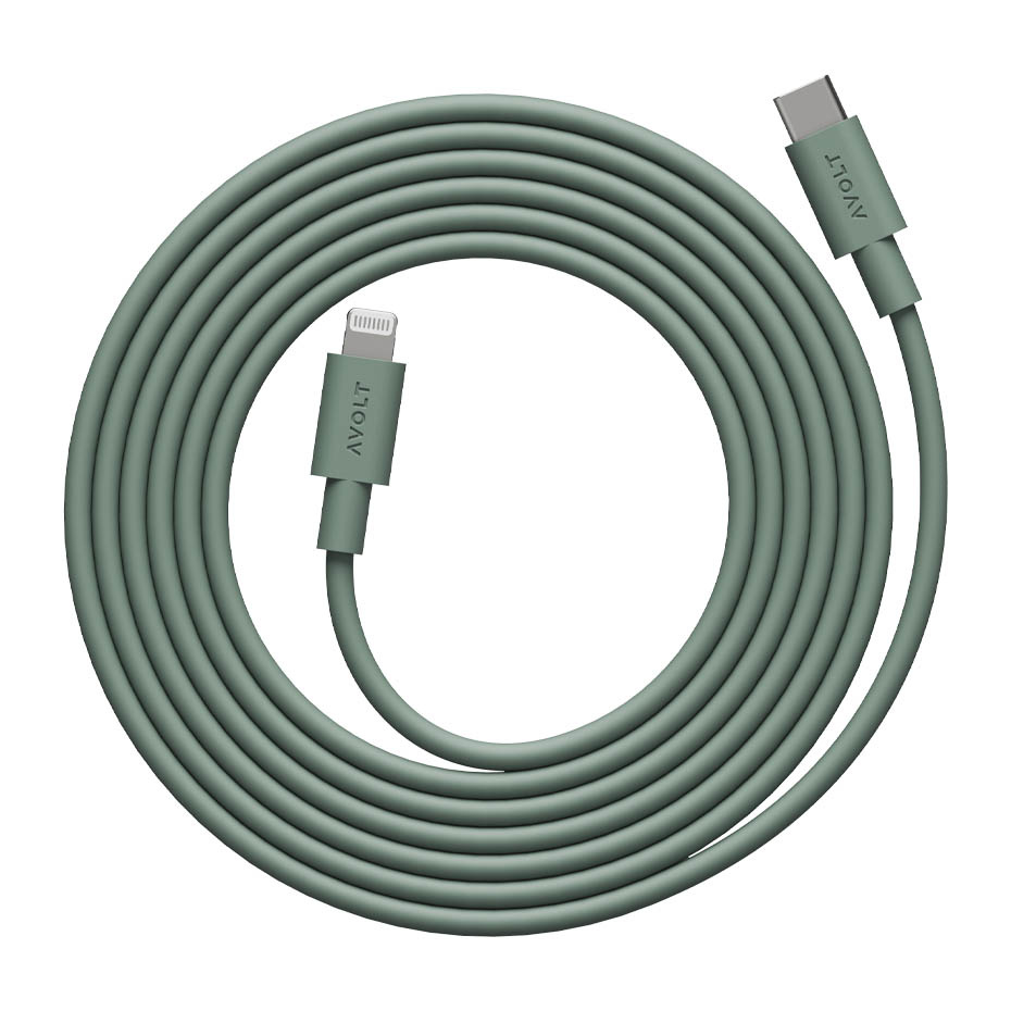 Cable 1 USB-C To Lightning (MFi) 2m Oak Green