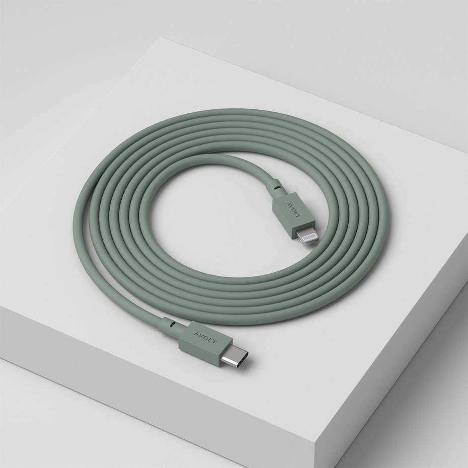 Cable 1 USB-C To Lightning (MFi) 2m Oak Green