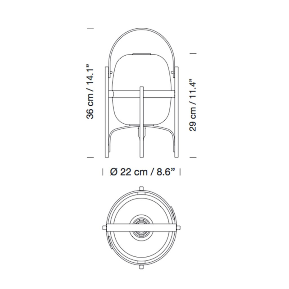 Cestita Bordslampa Opal Polyethylene