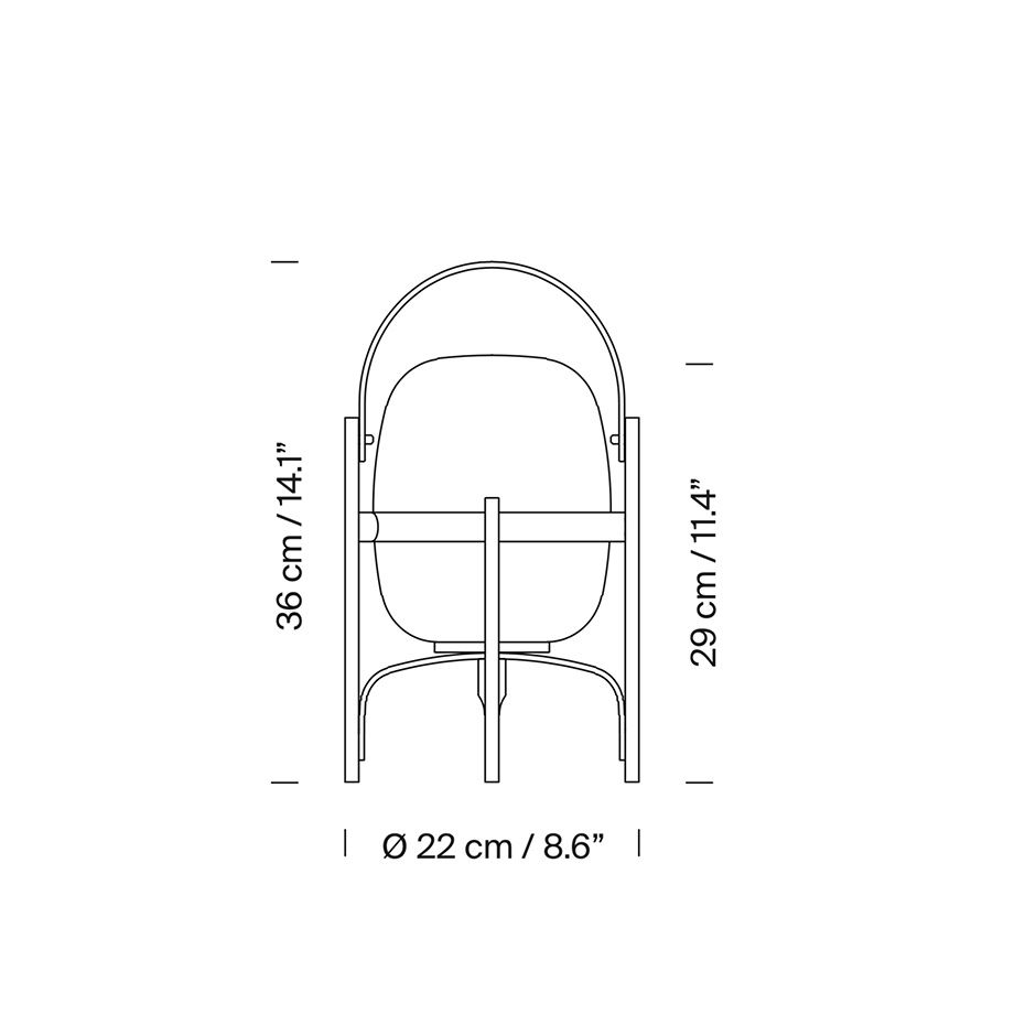 Cestita Bateria Bordslampa Opal Glass