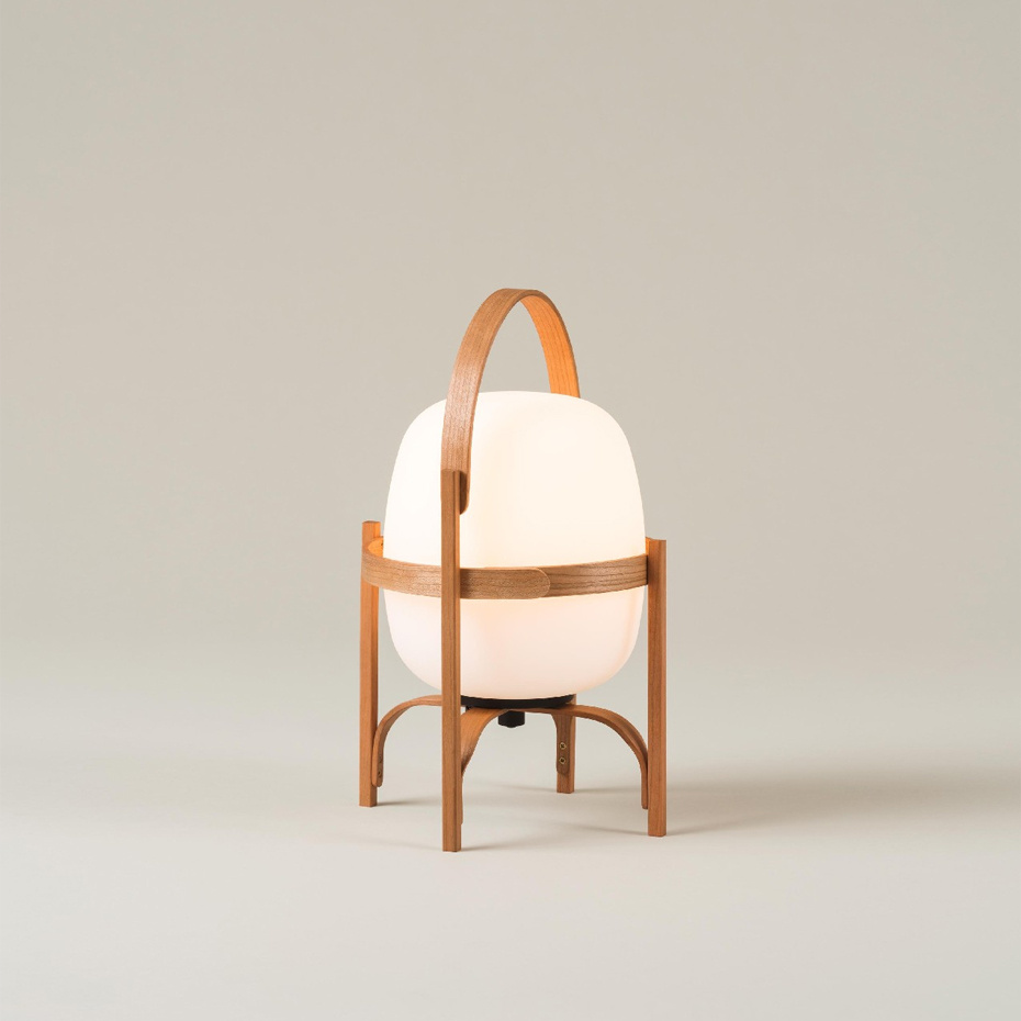 Cestita Bateria Bordslampa Opal Glass