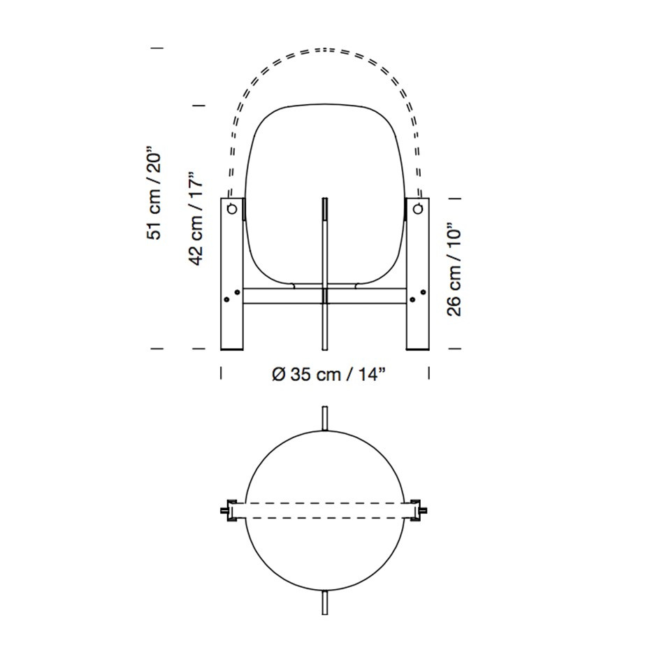 Cesta Metálica Bordslampa