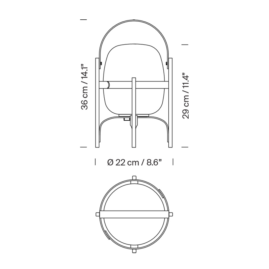 Cestita Alubat Bordslampa Black
