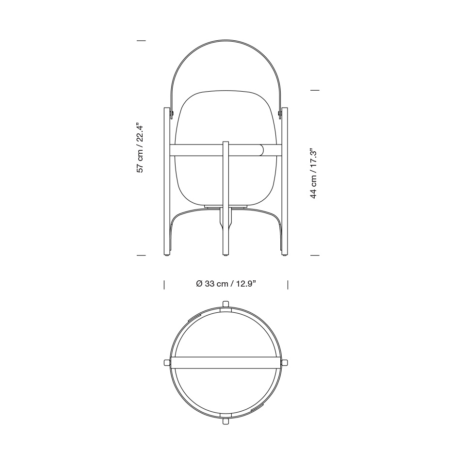 Cesta Exterior Bordslampa Black