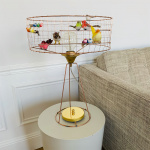 Fågellampa Lampe Tambour Volière Bordslampa Fågellampa Lampe Tambour Volière Bordslampa