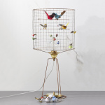 Fågellampa Lampe Haute Volière Bordslampa Fågellampa Lampe Haute Volière Bordslampa