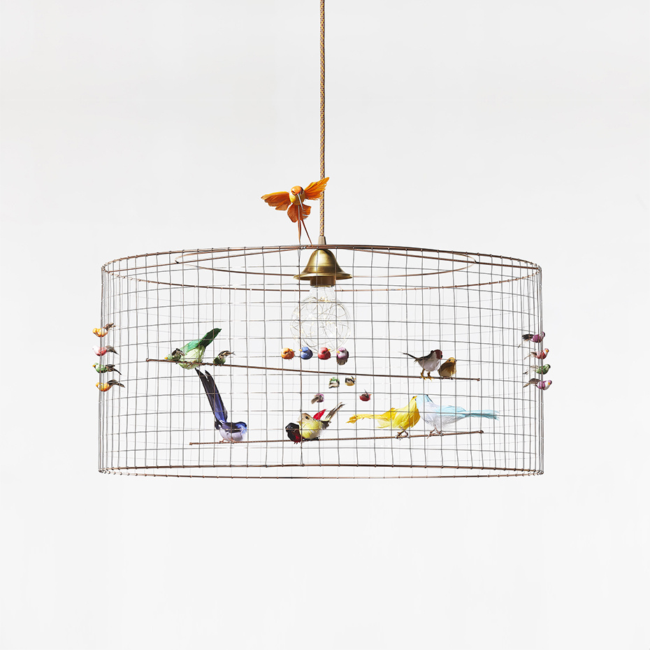 Fågellampa Demi-Grande Volière Pendel