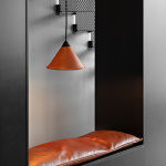 Leather Cone Namibia Pendel 25cm Crude Nature/Black Leather Cone Namibia Pendel 25cm Crude Nature/Black