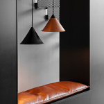 Leather Cone Namibia Pendel 25cm Oak/Black Leather Cone Namibia Pendel 25cm Oak/Black