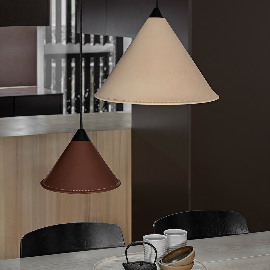 Leather Cone Namibia Pendel 35cm Chocolate/Black