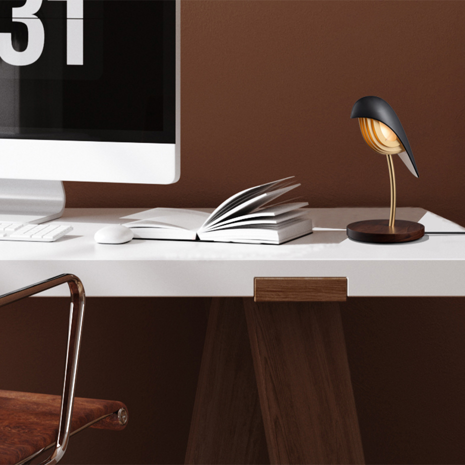 Bird Bordslampa Burnt Brick