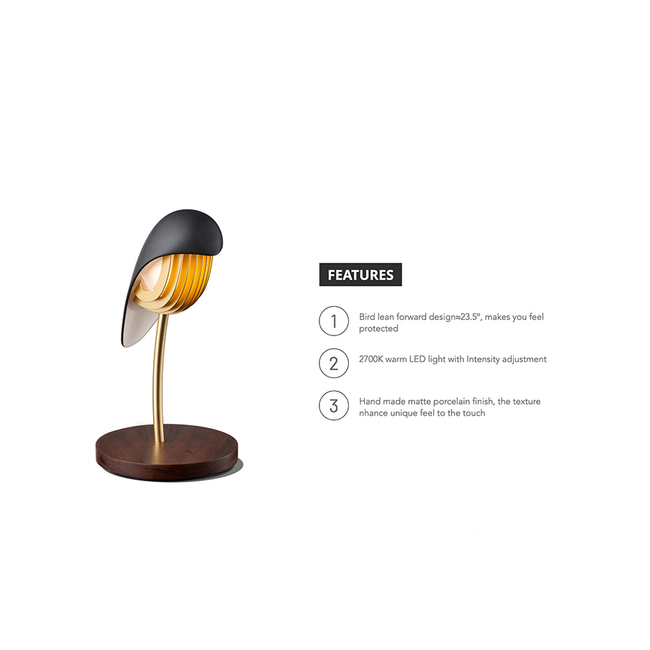 Bird Bordslampa Burnt Brick