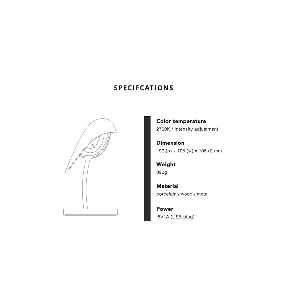 Bird Bordslampa Emerald Green Limited Edition