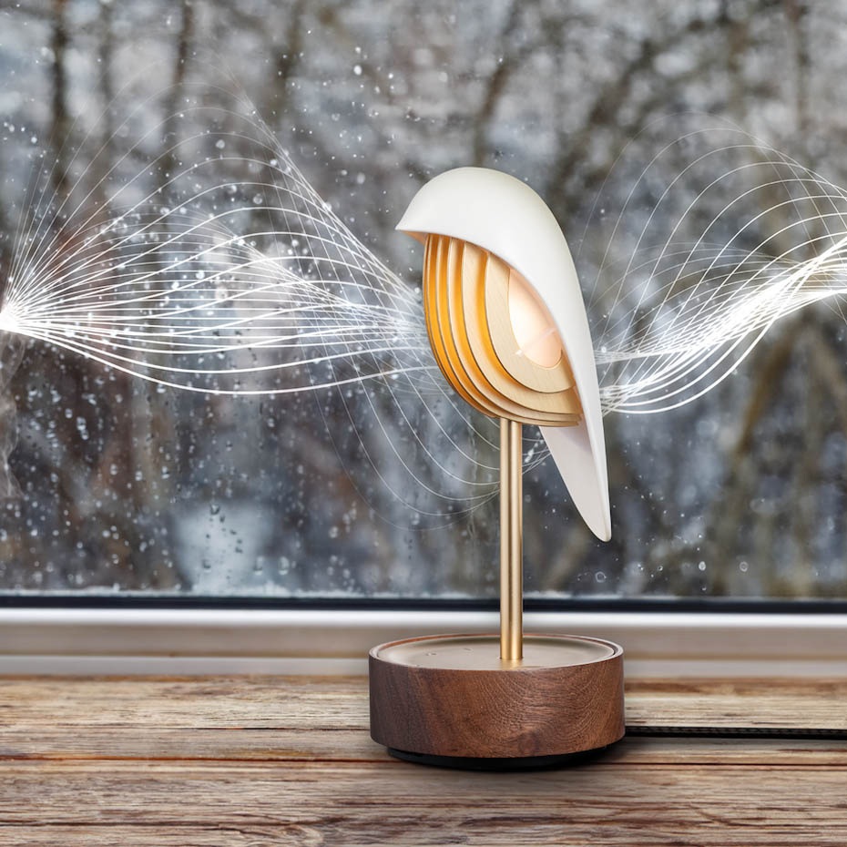 Whisper Bordslampa & Väckarklocka Onyx Black