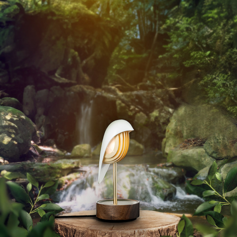 Whisper Bordslampa & Väckarklocka Onyx Black