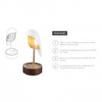 Whisper Bordslampa & Väckarklocka Onyx Black Whisper Bordslampa & Väckarklocka Onyx Black