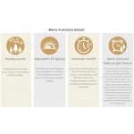 Whisper Bordslampa & Väckarklocka White Gold Whisper Bordslampa & Väckarklocka White Gold