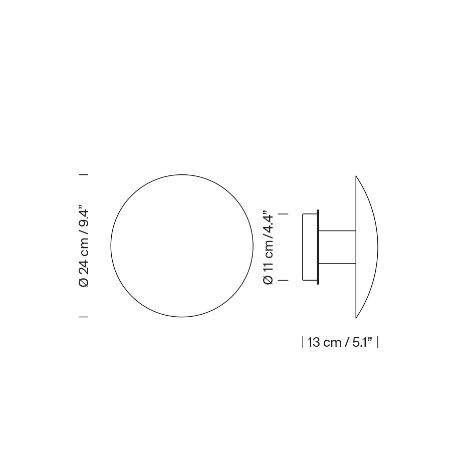 Disco Vägglampa Medium Satin Nickel