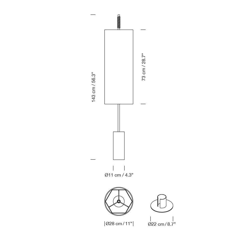 Dórica Golvlampa Dark Brown/Natural Ribbon Med Stabiliserande Fot